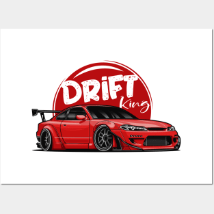 Silvia S15 Drift King (Red) Posters and Art